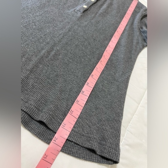 Madewell Heathered Thermal Henley Tee size M - Picture 8 of 15
